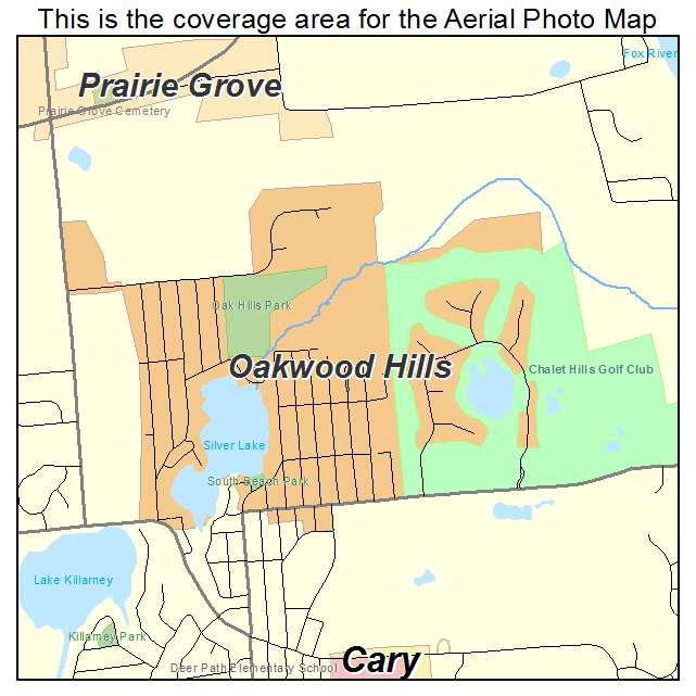 Oakwood Hills, IL location map 