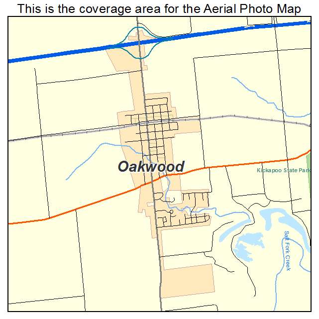 Oakwood, IL location map 