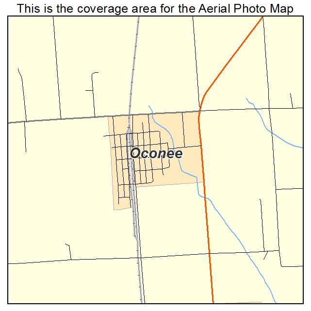 Oconee, IL location map 