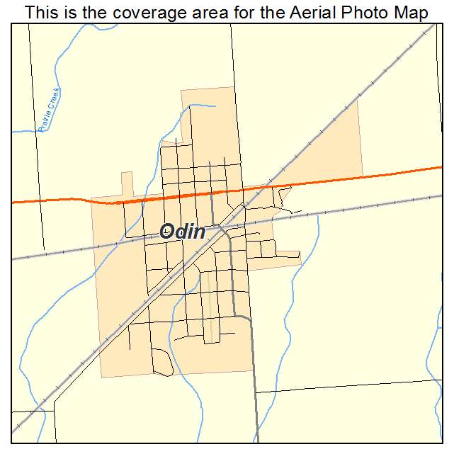 Odin, IL location map 