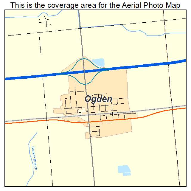 Ogden, IL location map 