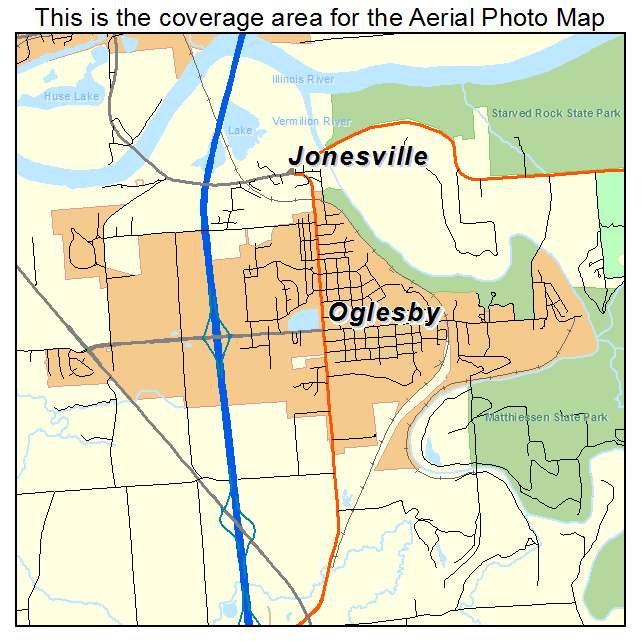 Oglesby, IL location map 