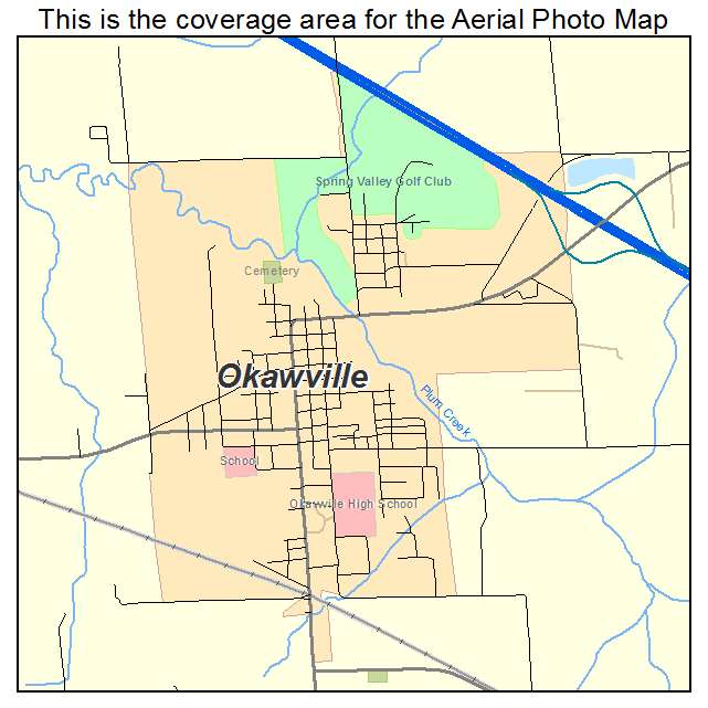Okawville, IL location map 