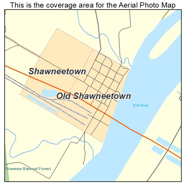 Old Shawneetown, IL location map 