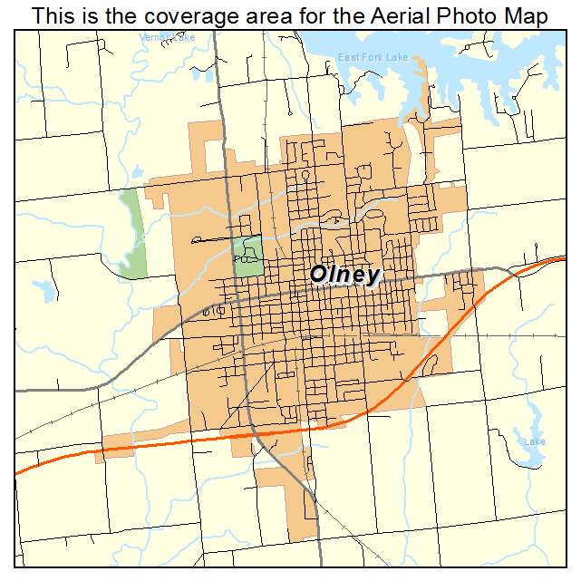 Olney, IL location map 
