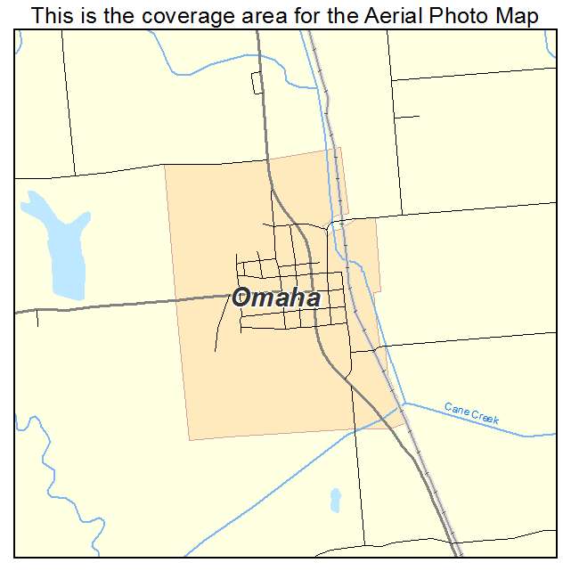 Omaha, IL location map 