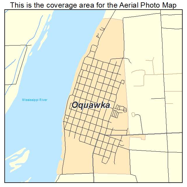 Oquawka, IL location map 