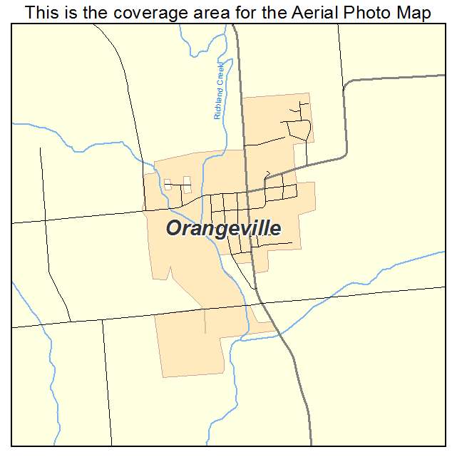 Orangeville, IL location map 