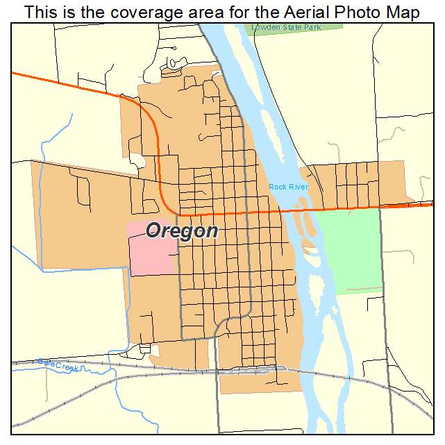 Oregon, IL location map 