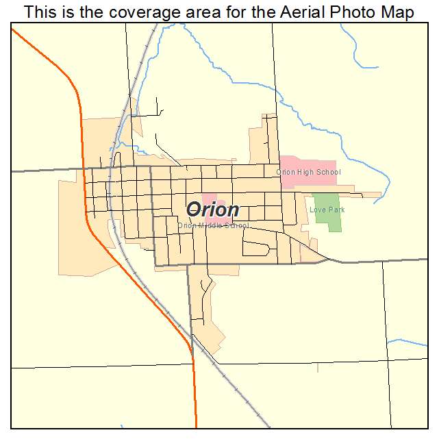 Orion, IL location map 