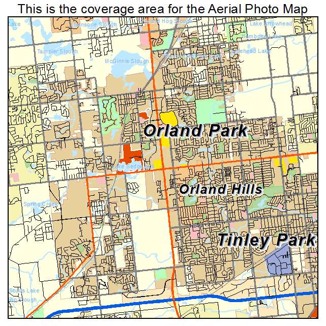 Orland Park, IL location map 