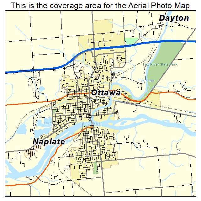 Ottawa, IL location map 