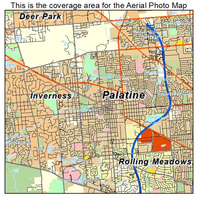 Palatine, IL location map 