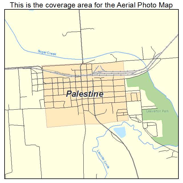 Palestine, IL location map 