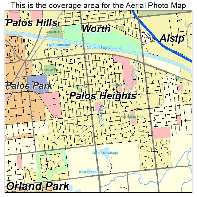 Palos Heights, IL location map 