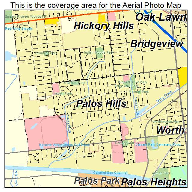 Palos Hills, IL location map 
