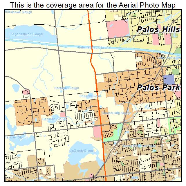 Palos Park, IL location map 