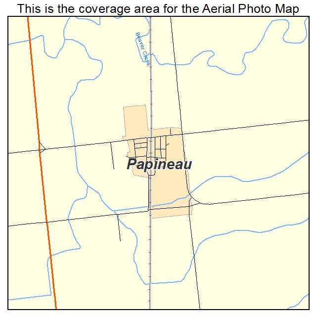 Papineau, IL location map 