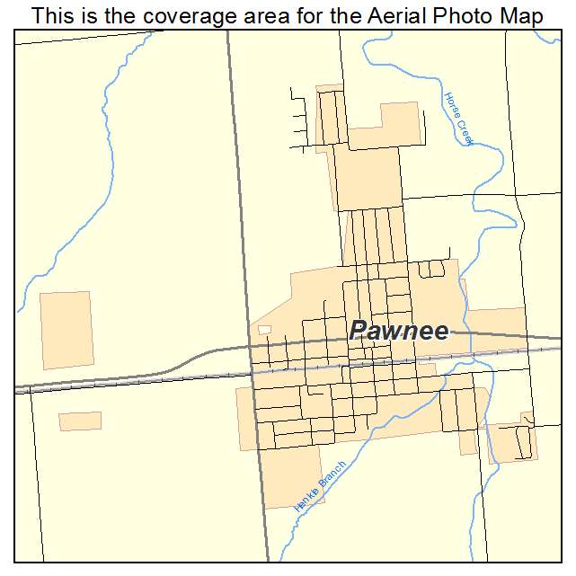 Pawnee, IL location map 