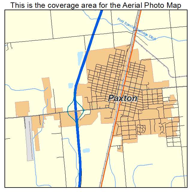 Paxton, IL location map 