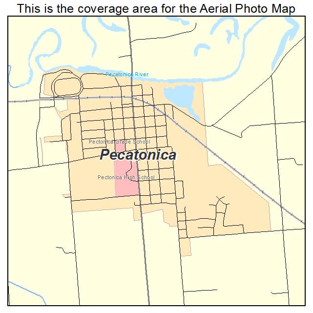 Pecatonica, IL location map 