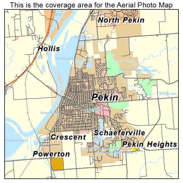 Pekin, IL location map 