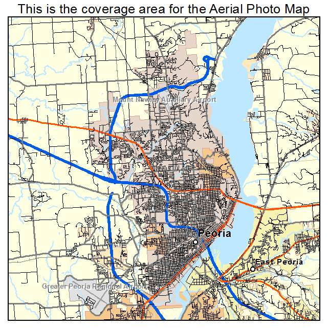 Peoria, IL location map 