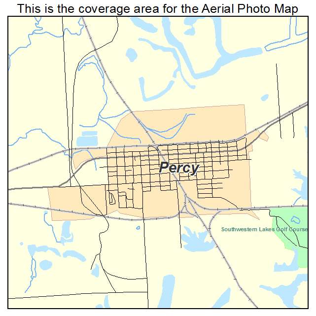 Percy, IL location map 