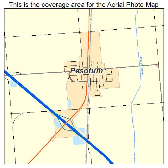 Pesotum, IL location map 