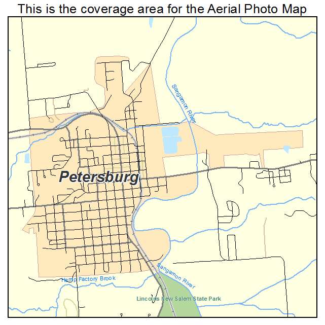 Petersburg, IL location map 