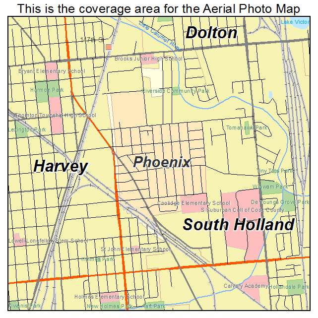 Phoenix, IL location map 