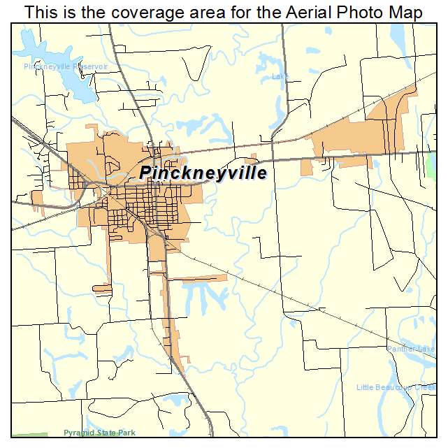 Pinckneyville, IL location map 