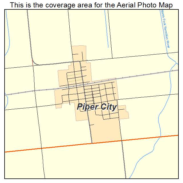 Piper City, IL location map 