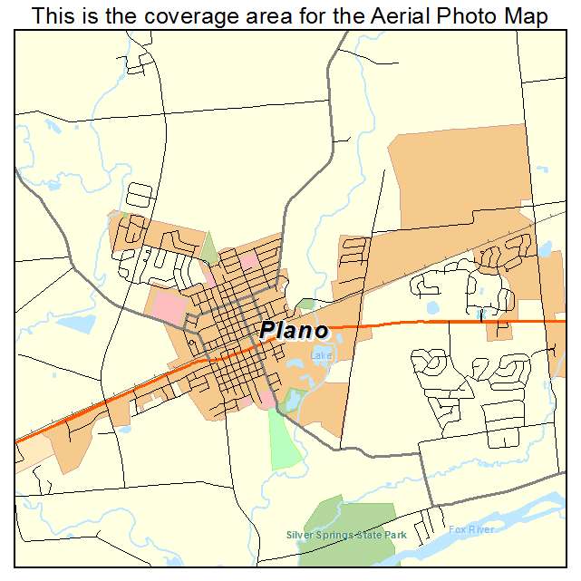 Plano, IL location map 