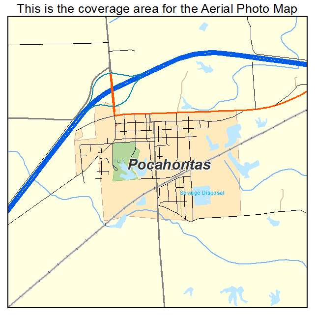 Pocahontas, IL location map 