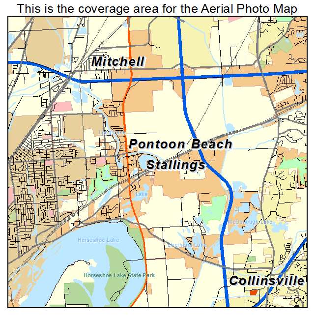 Pontoon Beach, IL location map 