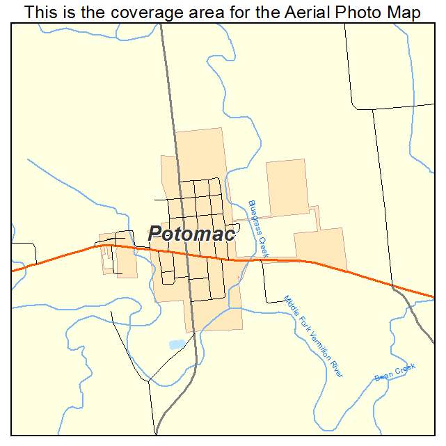 Potomac, IL location map 