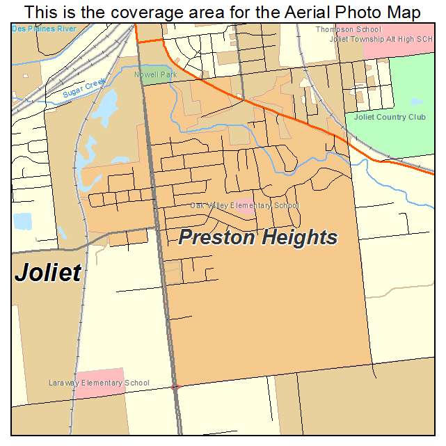 Preston Heights, IL location map 