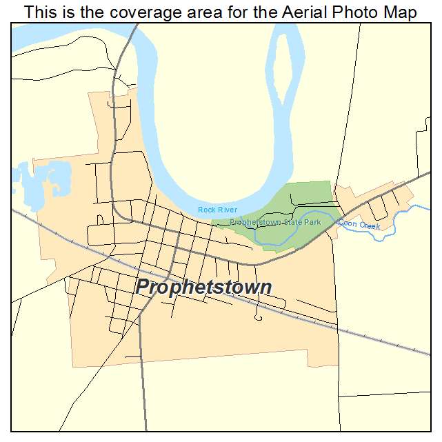 Prophetstown, IL location map 