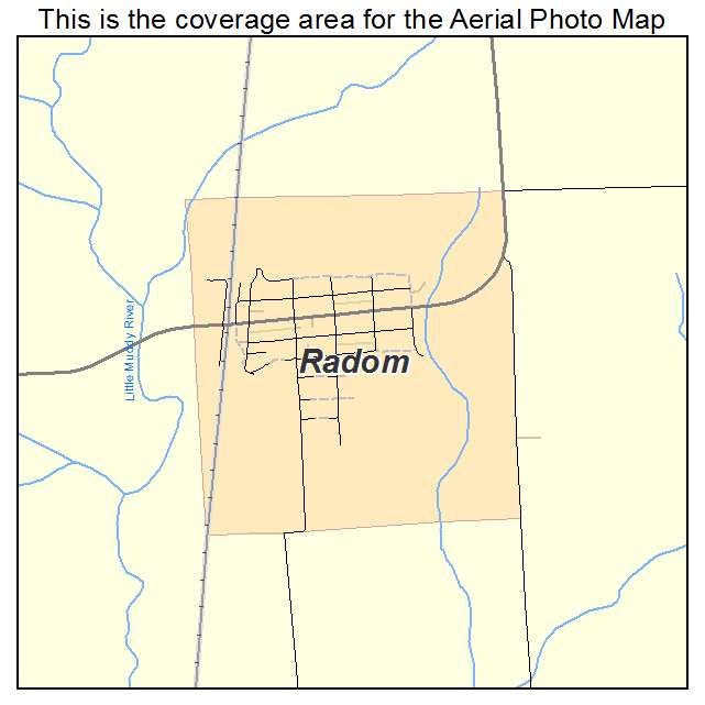 Radom, IL location map 