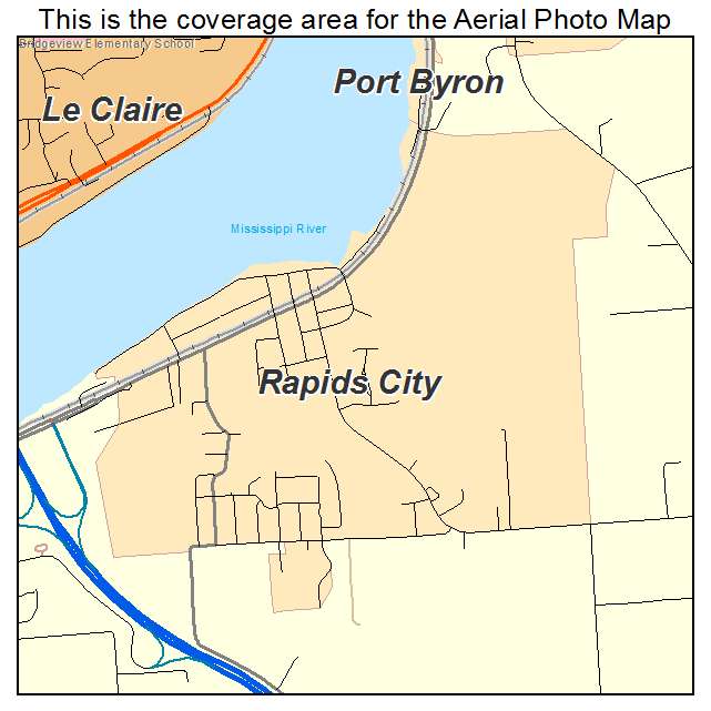 Rapids City, IL location map 