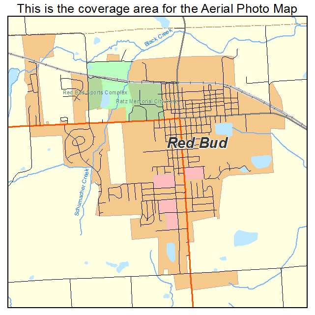 Red Bud, IL location map 