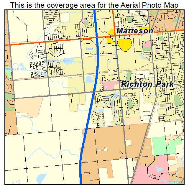 Richton Park, IL location map 