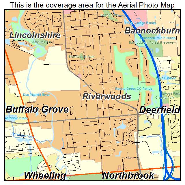 Riverwoods, IL location map 