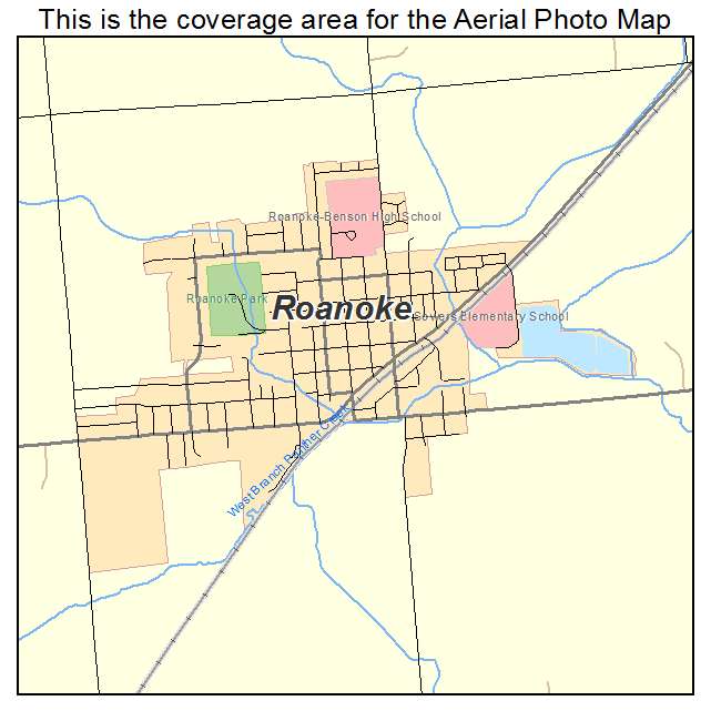 Roanoke, IL location map 