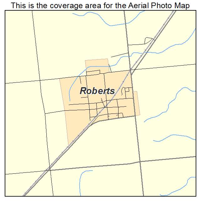 Roberts, IL location map 