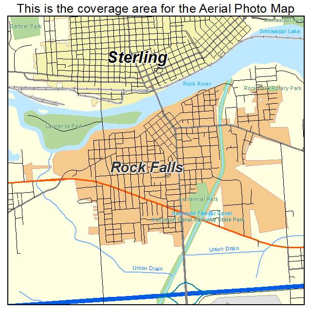 Rock Falls, IL location map 