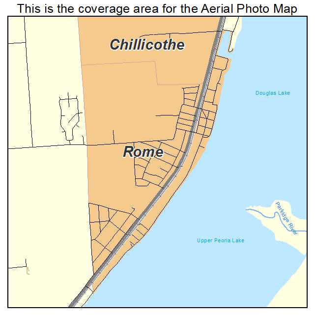 Rome, IL location map 