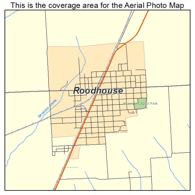 Roodhouse, IL location map 