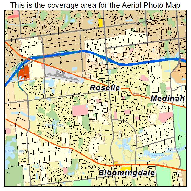 Roselle, IL location map 